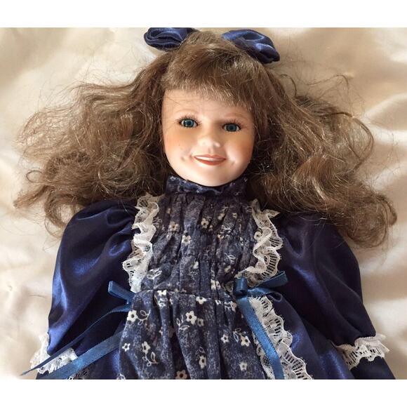 Vintage Shirley Temple Doll Blue Dress from the Danbury Mint No Box Estate  Item